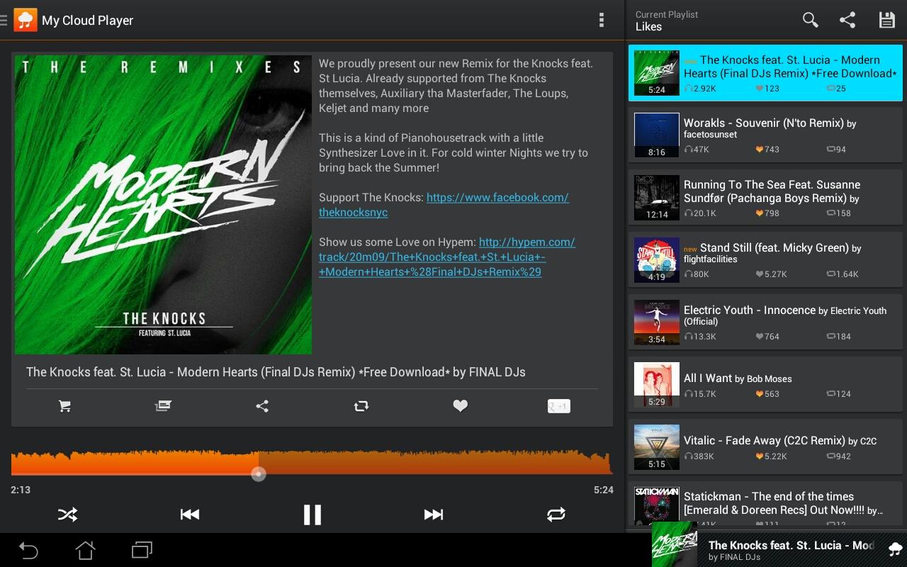 player my cloud for SoundCloud  screenshot Player Cloud My