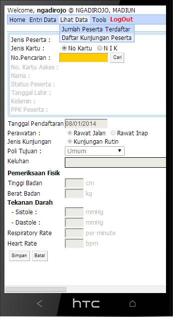 Android application BPJS Kesehatan screenshort