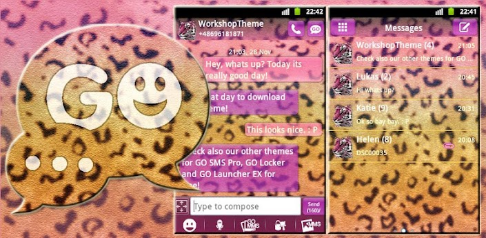 GO SMS Theme Panther 2.0