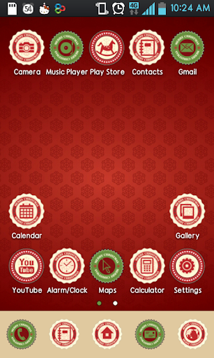 Red Christmas Icon theme