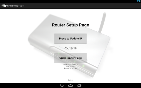 Router Setup Page screenshot 1