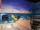 Rooster On The Beach Mural