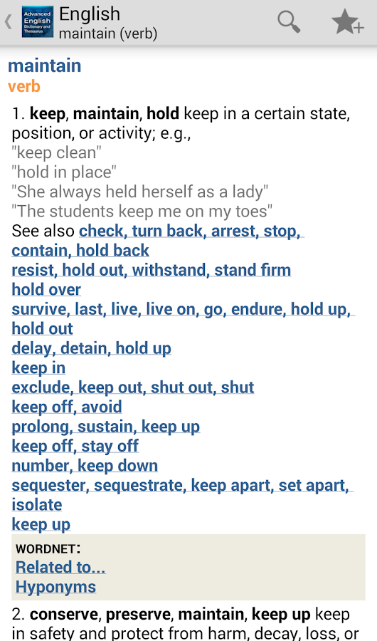 Advanced English & Thesaurus Android Apps on Google Play