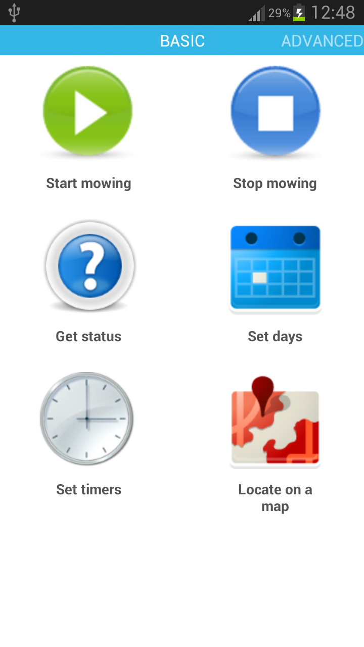 Android application AutoMower Remote screenshort