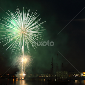 Fireworks and Full Moon at Greenwich Tall Ships Festival by Bill Green - News & Events Entertainment