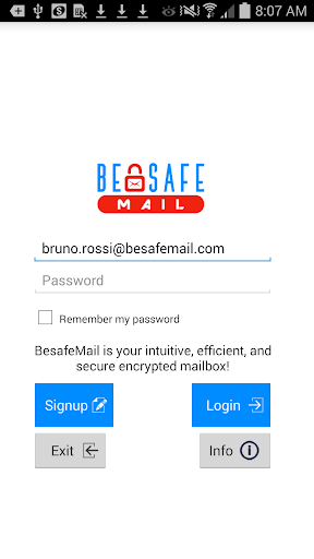 BeSafeMail - Encrypted Mail