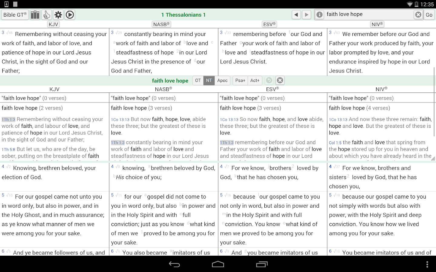 Side-by-side Parallel Bible - Android Apps on Google Play