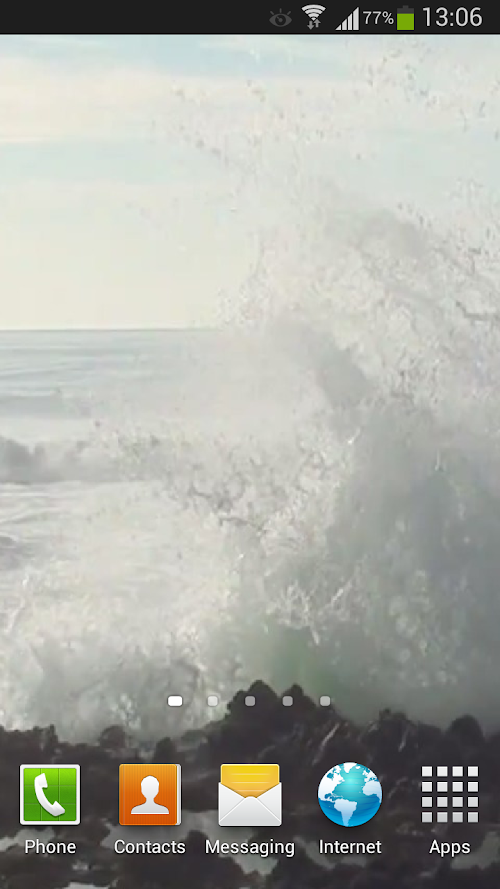 Android application Big Ocean Waves Live Wallpaper screenshort