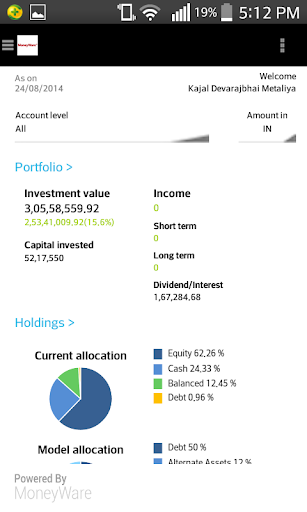 MoneyWare Integra Phone App