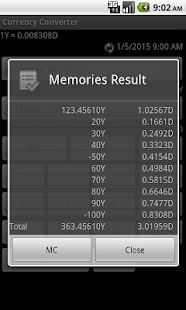 Currencies Quote Widget Screen 3