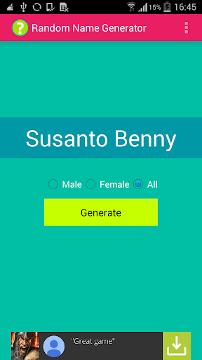 Random Name Generator