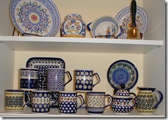 Polish pottery bottom shelf