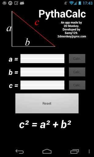 PythaCalc - Pythagorean calc.