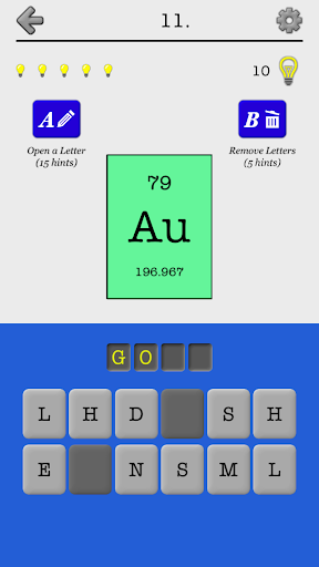 Chemical Elements Names Quiz