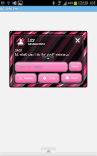 Lastest GO SMS - Pink Stripes 5 APK