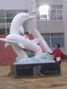 Jimei Dolphin Sculpture