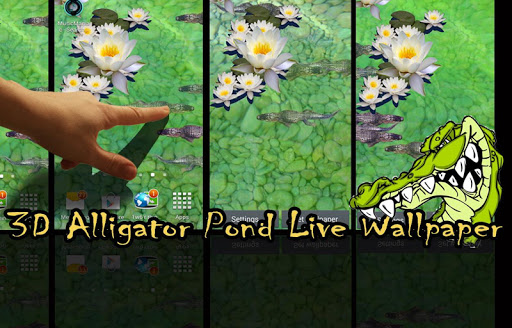 3D Alligator and Fish Pond LWP