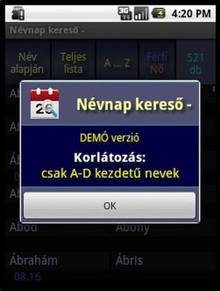 Névnap Kereső DEMO