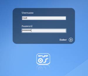 eyeOS login page