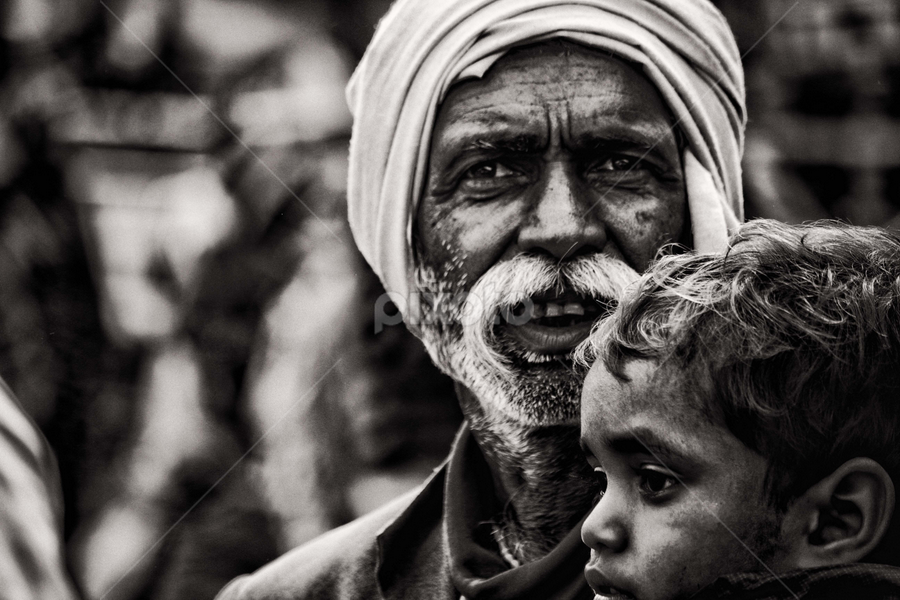 'Affection of Paternity' by Rudra Roy Chowdhury - Black & White Street & Candid
