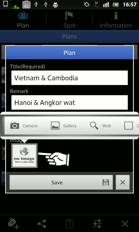 Trip Planner Screen 2