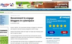 Government to engage bloggers in cyberspace snippet