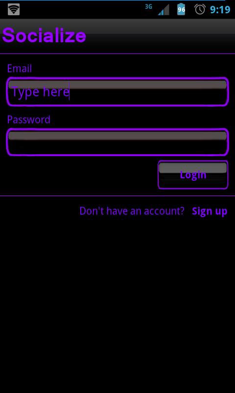 Android application Purple Socialize for Facebook screenshort