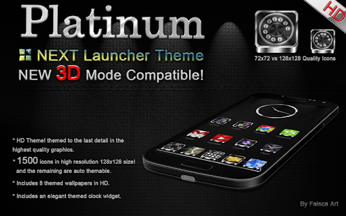 Next Launcher Theme Platinum