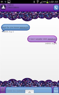 Download GO SMS - Dark Glitter 2 APK for Android