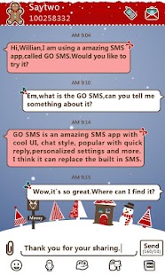 Lastest GO SMS Pro Xmas Moose Theme APK for Android