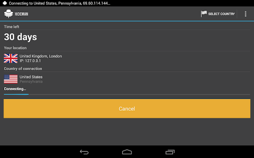 Hideman VPN - screenshot thumbnail