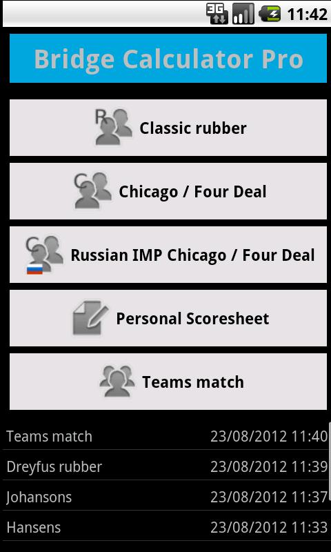 Android application Bridge Calculator Pro screenshort
