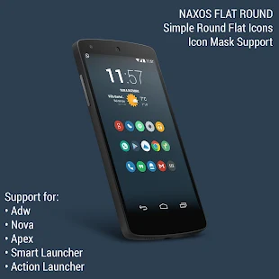 Naxos Flat Round Icon Pack - screenshot thumbnail