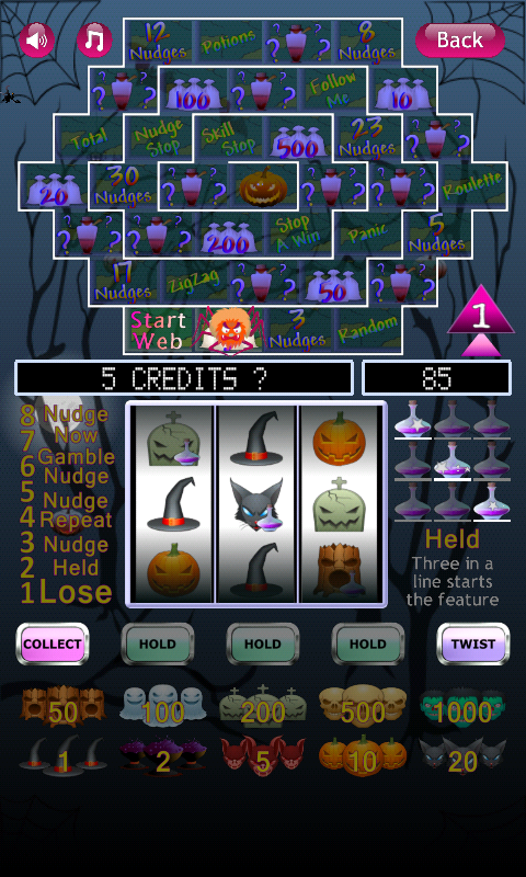 Android application Spooky Slot Machine (Ads Free) screenshort
