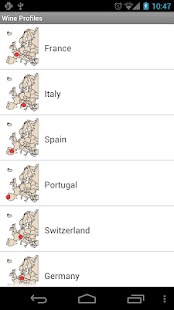 Android application Wine Profiles screenshot
