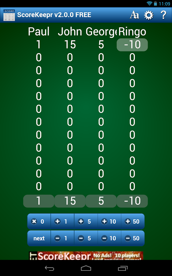 Score Keeper FREE Android Apps on Google Play