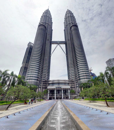 You can walk across the Petronas twin towers 557 feet above the ground in Kuala Lumpur, Malaysia.