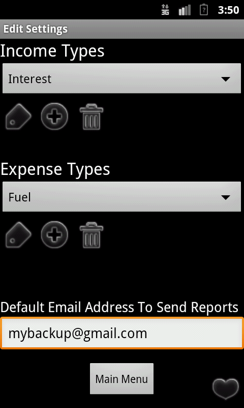 Android application Easy Expense Finance Manager screenshort