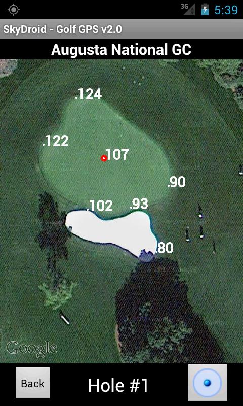 Skydroid - Golf GPS Scorecard Screen 2