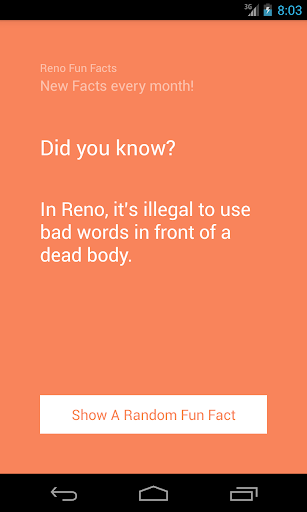 Reno Fun Facts