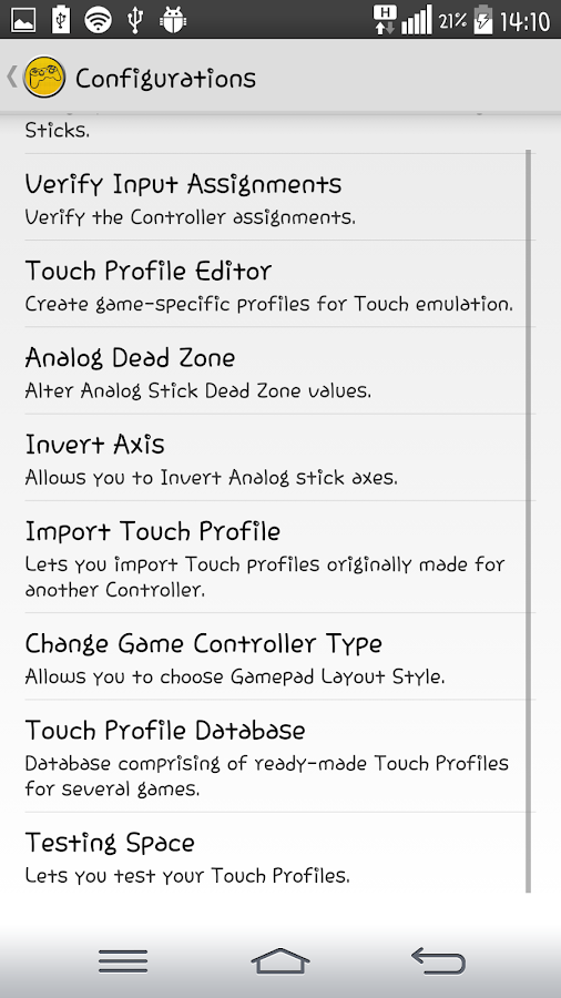   Game Controller 2 Touch- หน้าจอ 
