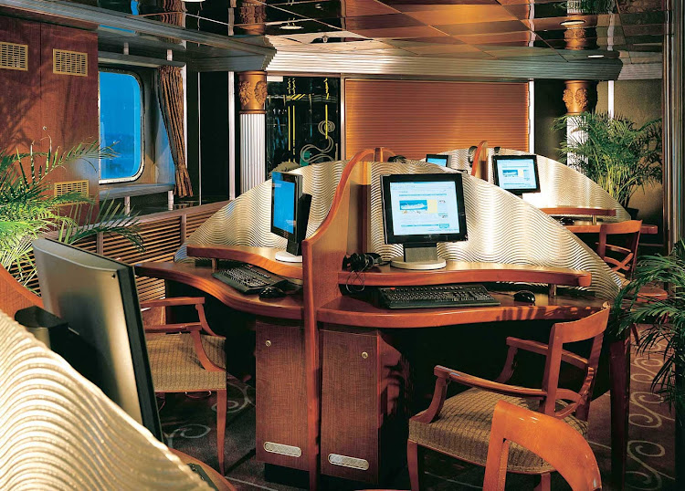 Carnival Fascination's Internet Cafe can keep you connected to family and loved ones.