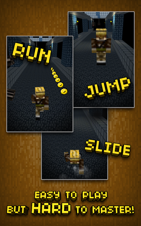 [Android] Mine Run 3D - Escape 2 Temple - прикольный раннер в стиле майнкрафт