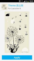 Launcher 8 theme:Dandelions poster 1