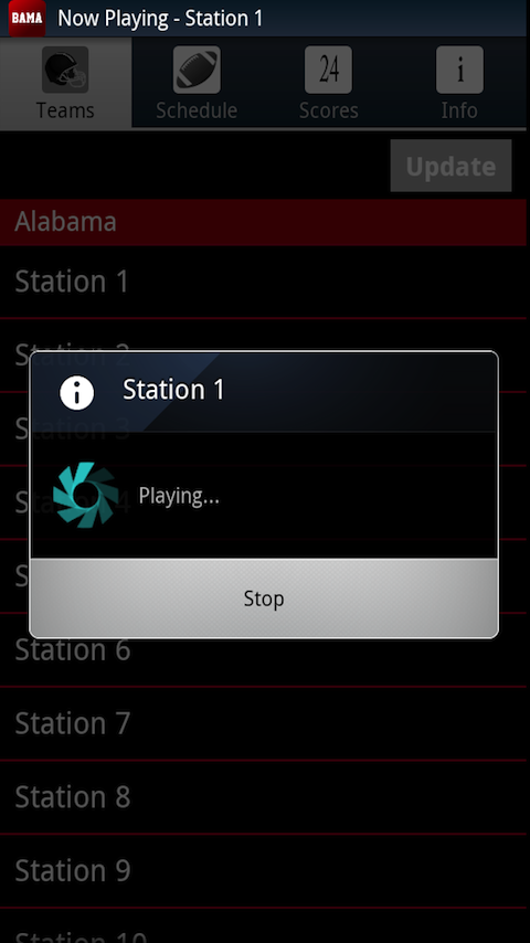 Alabama Football Live Screen 2
