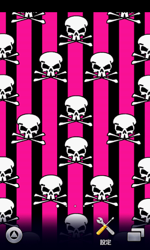 black and pink skull wallpaper