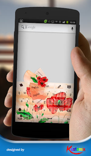 【免費個人化App】Poppy Flowers Keyboard-APP點子