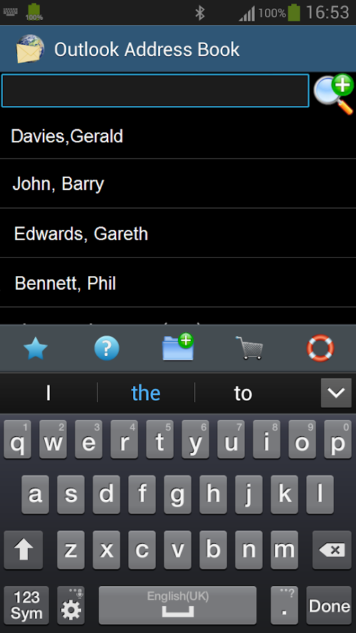 Android application Address Book for Outlook Extra screenshort