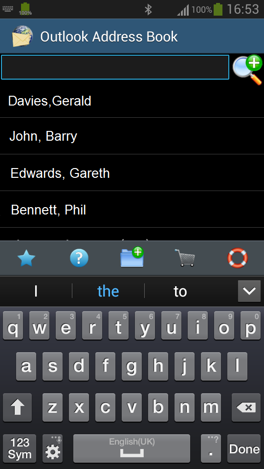 Address Book for Outlook Extra Screen 1