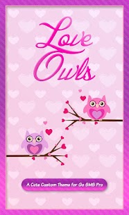 Download Love Owls Theme Purple Hearts♥ APK
